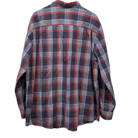 LL Bean Men Blue Red Plaid Long Sleeve Flannel Button Up Shirt Size X-Large XL - Picture 3 of 8
